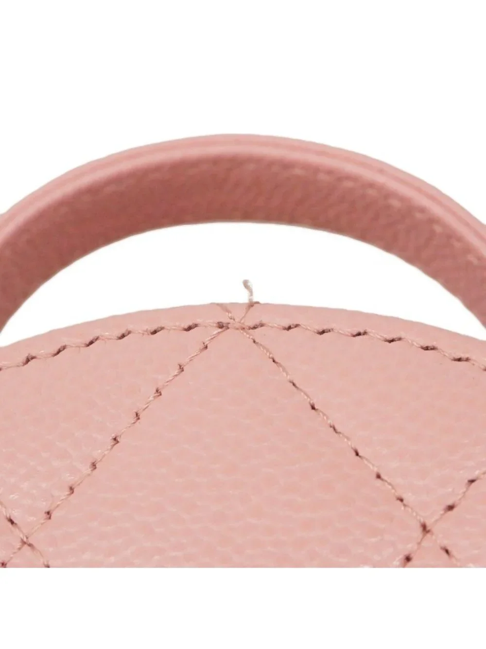 Chanel Handbag Quilted Caviar Leather Pink Champagne Gold 2-Way Bag